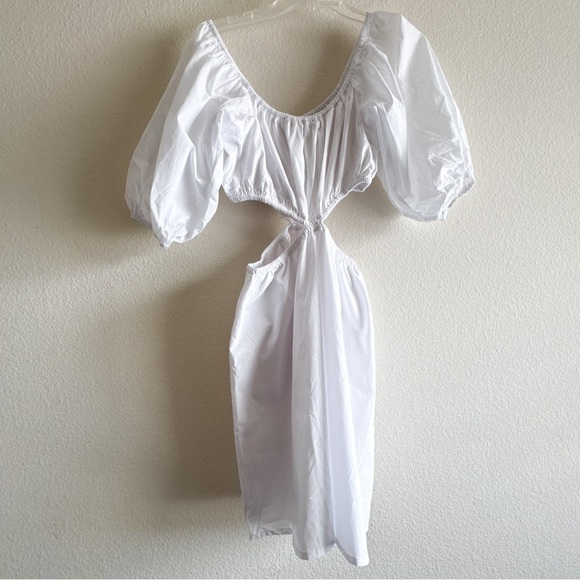 Faithfull the Brand New Gabrielli Mini Dress cut out White Size M/ US 6 - Picture 3 of 10